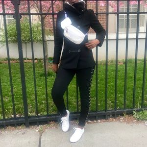 H&M Studded High-Waisted Jeans